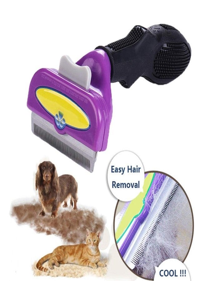 Cyrox Dog & Cat Brush For Shedding For Long Or Short Haired, Cats & Dogs Hair Remover Brush Grooming Deshedding For Dog Pet Kitten Horse Massage Removes Loose Fur (1Pcs) - Image 3
